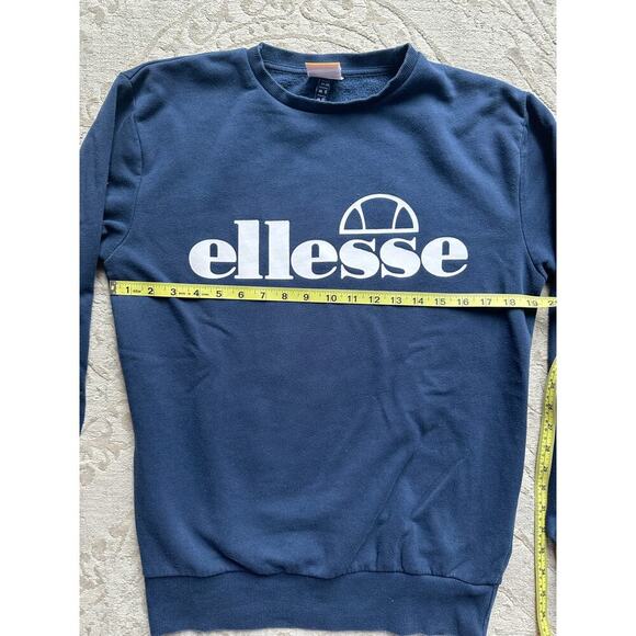 Ellesse Navy Blue Logo Sweatshirt Women’s Size US 6/ M Pullover Crewneck Jumper - Picture 6 of 7